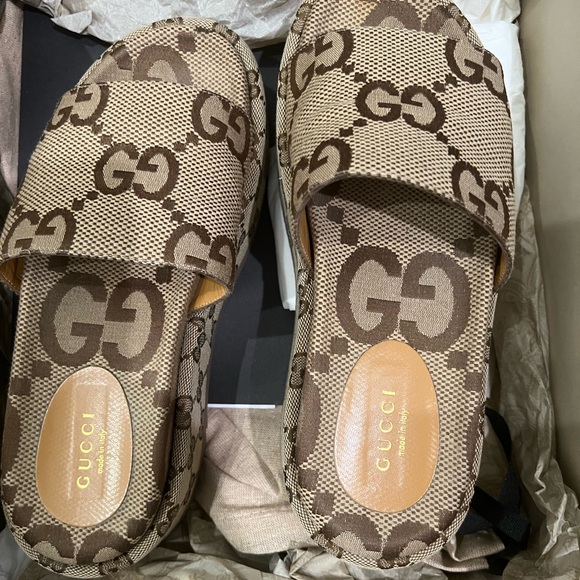 Gucci Women’s Macro GG Canvas Camel Ebony - Picture 4 of 6